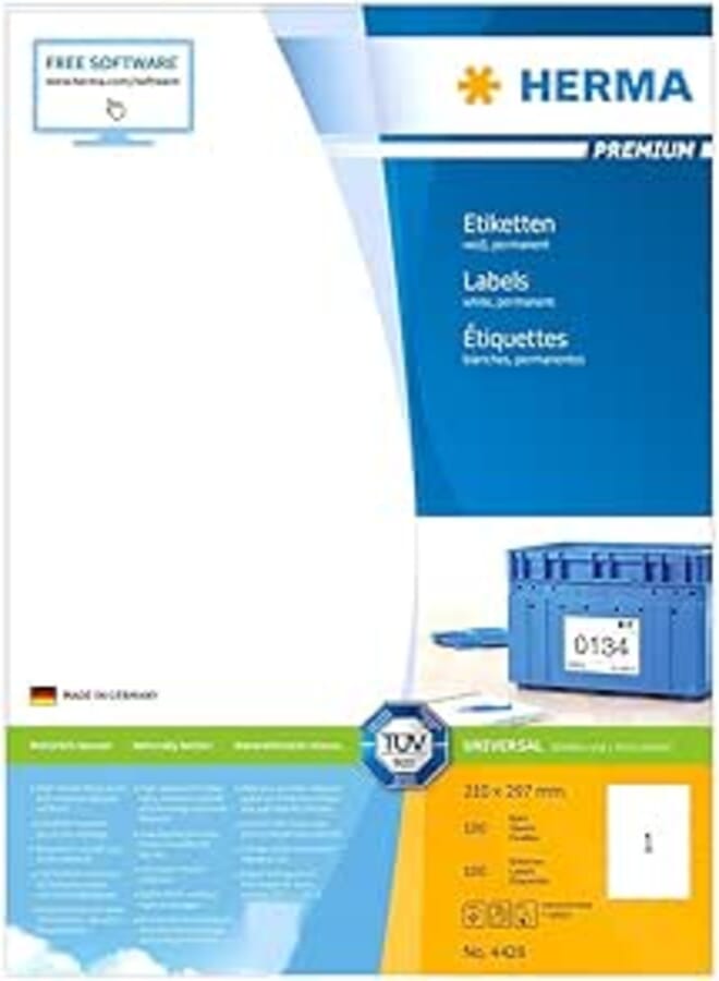 PREMIUM LABELS A4 100 sheets 210x297